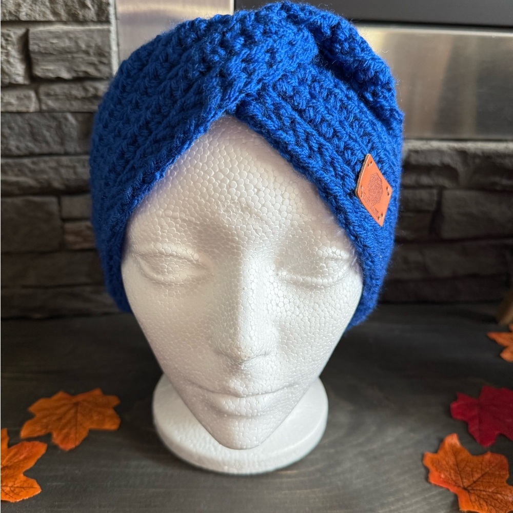 Blue Knitted Headband - Picture 2 of 4